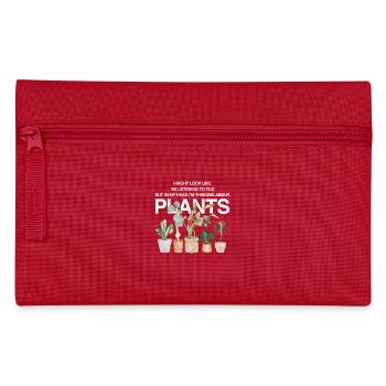 Dans mes pensées avec mes plantes - Trousse - rouge - Devant
