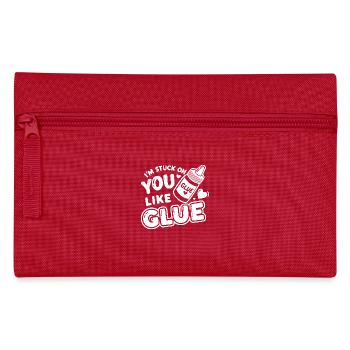 Je suis collé sur toi comme de la colle - Trousse - rouge - Devant