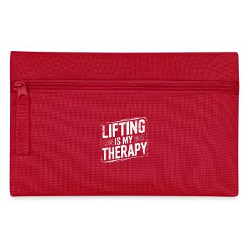Lifting is my Therapy - Federtasche - Rot - Vorne