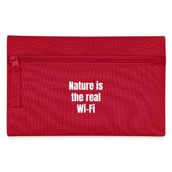 Nature is the real Wi-Fi - Pencil Case - red - Front