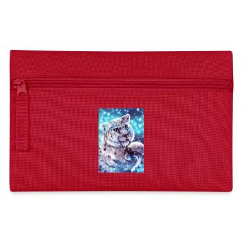 Die Schneeleopardin - Federtasche - Rot - Vorne