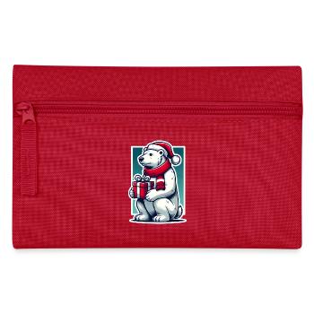 Weihnachtsbär - Federtasche - Rot - Vorne