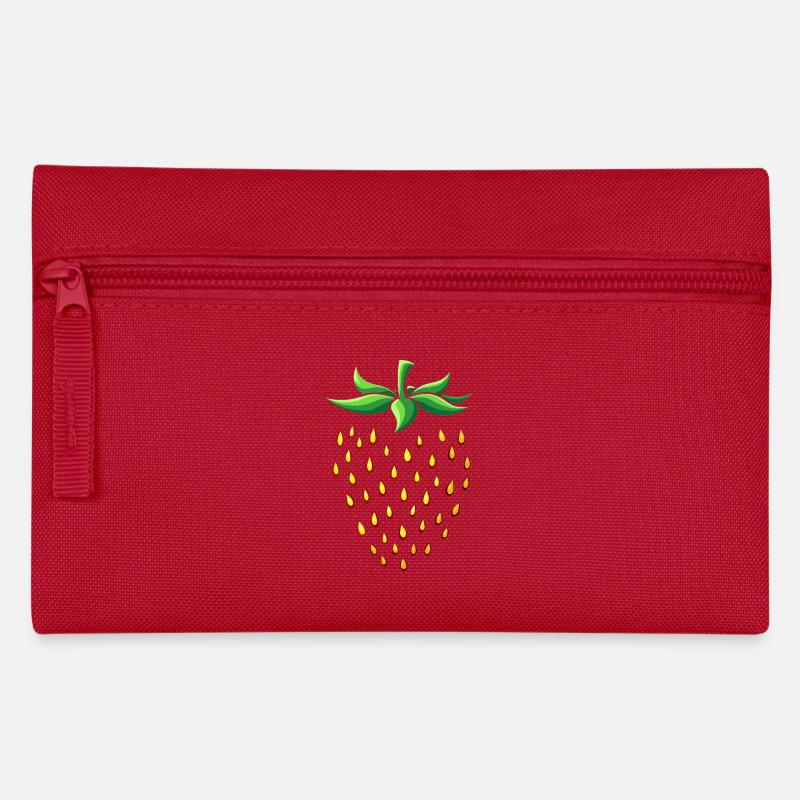 Karneval Früchte - Erbeere Kostüm - Federtasche - Rot