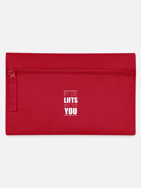 Lustige Sprüche Fitnessstudio - Federtasche - Rot