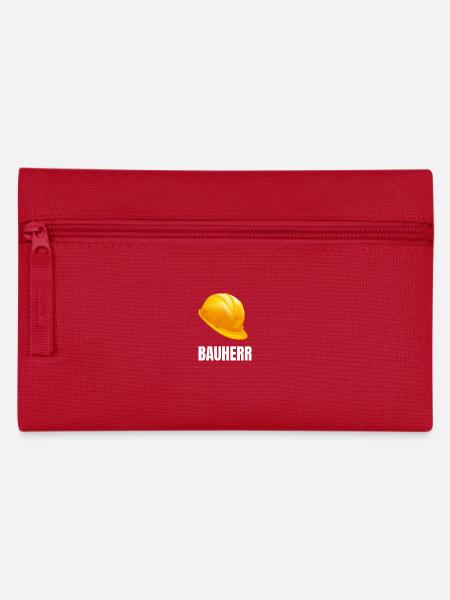 Bauherr Bauhelm - Federtasche - Rot