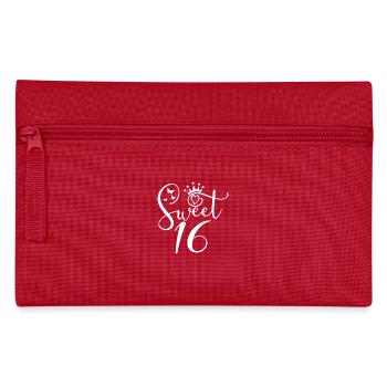 Süßes sechzehn süßes Geschenk zum 16. Geburtstag 16 Jahre alt - Federtasche - Rot - Vorne