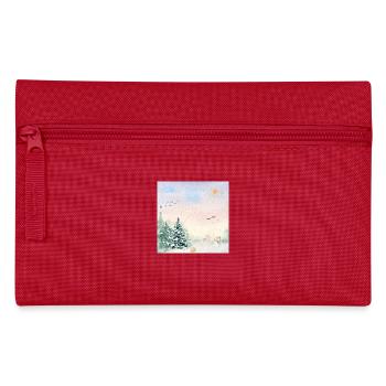 Winter Wonderland Snowy Landscape - Pencil Case - red - Front