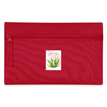 Aloe Plant with Playful Text Design - Pencil Case - red - Front