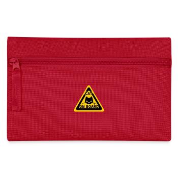 Cat on board - humor - Pencil Case - red - Front