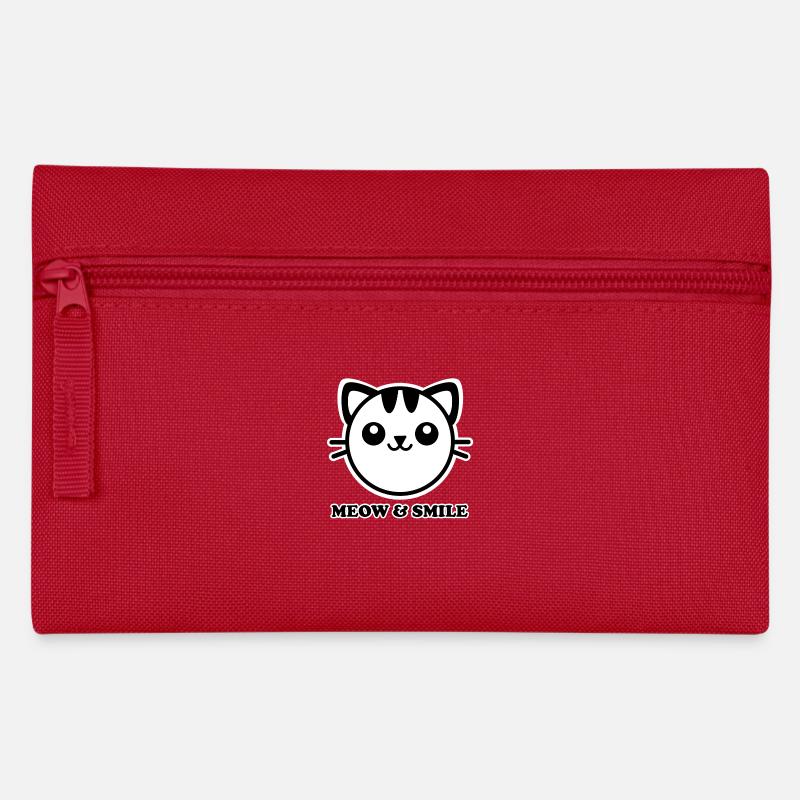 Design "Meow & Smile" - Federtasche - Rot