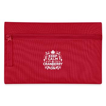 Bleiben Sie ruhig und Cranberry On - Federtasche - Rot - Vorne