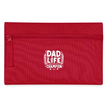 Papa Lebens-Champion - Federtasche - Rot - Vorne