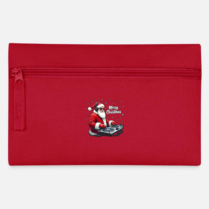 DJ Santa Claus Weihnachtsmann - Federtasche - Rot