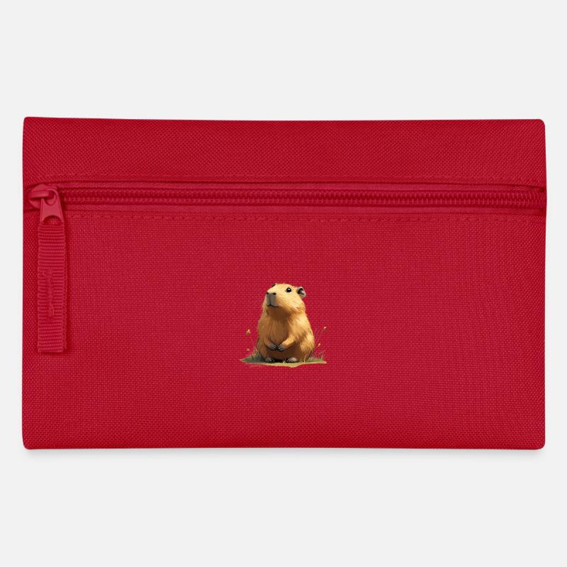 Capybara Baby - Federtasche - Rot