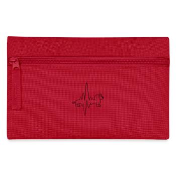 chien long teckel pouls fréquence cardiaque drôle - Trousse - rouge - Devant