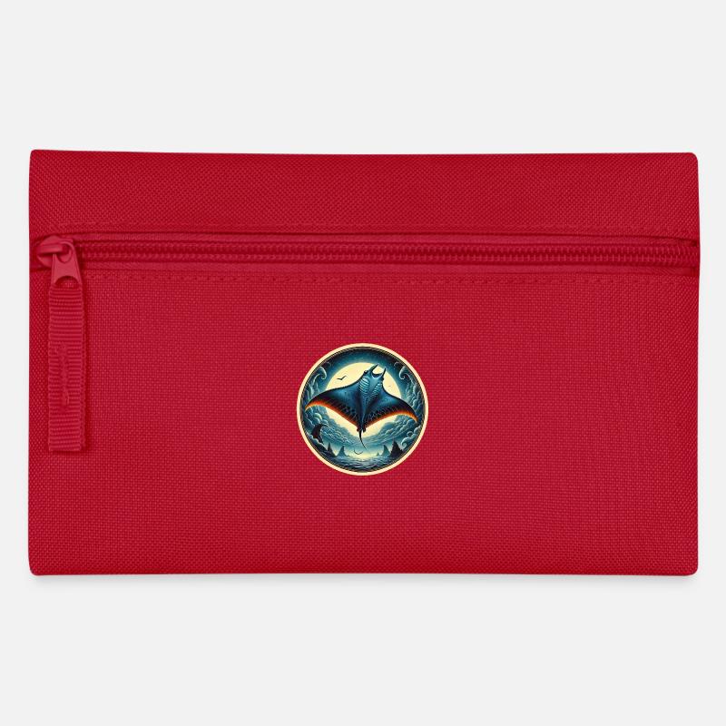 Rochen Fisch - Federtasche - Rot