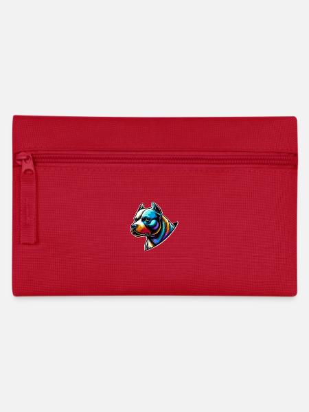 Bulldogge - Federtasche - Rot
