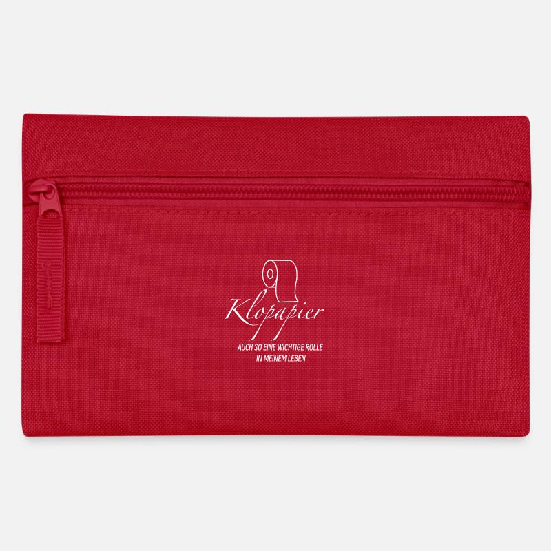 Klopapier weiß - Federtasche - Rot