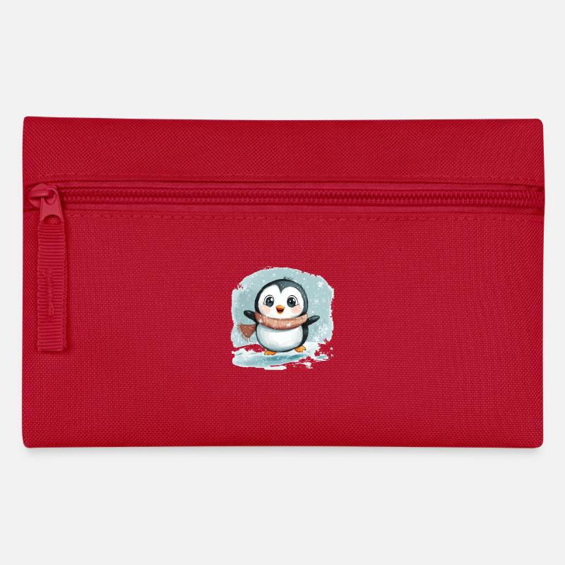 Pinguin - Federtasche - Rot