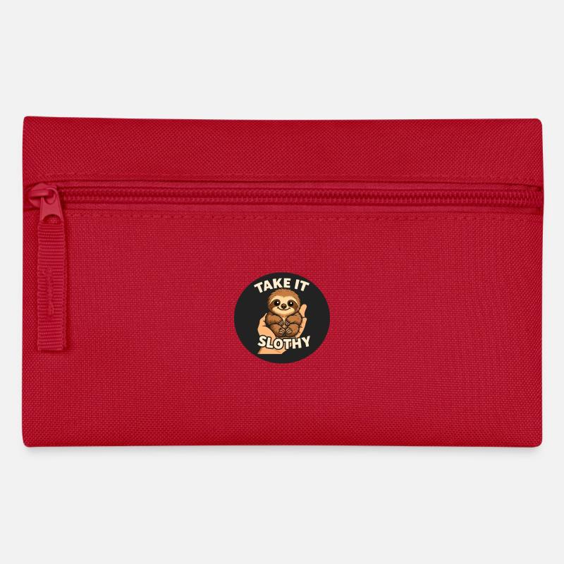 Faultier - Federtasche - Rot