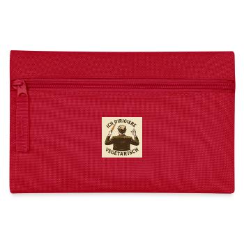 Dirigent Ich dirigiere vegetarisch - Federtasche - Rot - Vorne