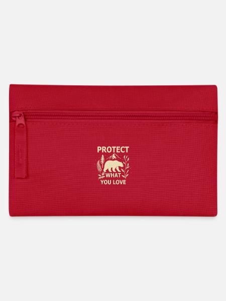 protect what you love - Federtasche - Rot