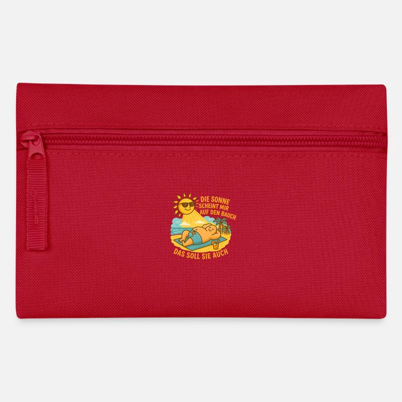 Le soleil brille sur mon ventre - Trousse - rouge