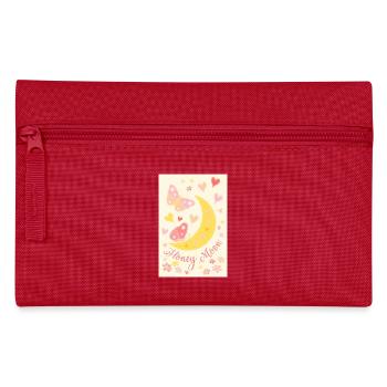 Lune de miel coeurs fleurs papillons affiche jaune - Trousse - rouge - Devant