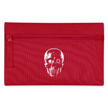 Sci-Fi Cyborg Skull - Pencil Case - red - Front
