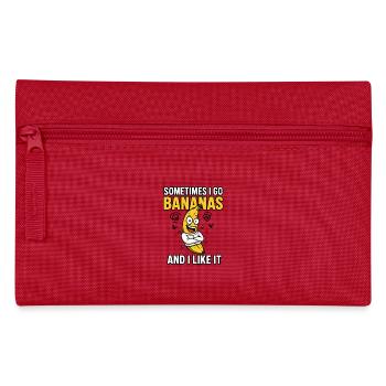 "I Go BANANAS" - Humor for the banana lover! - Pencil Case - red - Front