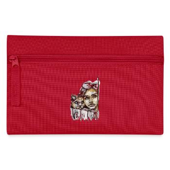 Kitty illustration watercolor carographic - Pencil Case - red - Front