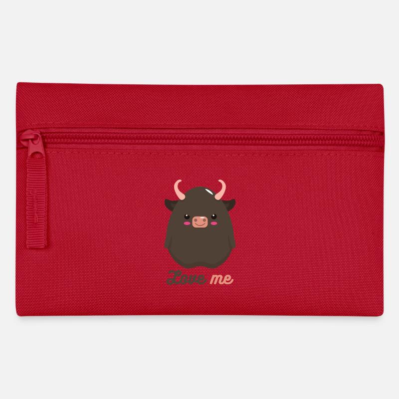 Stier - Federtasche - Rot