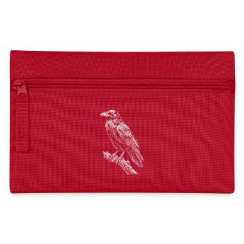 Raven Sitting on Branch - Pencil Case - red - Front