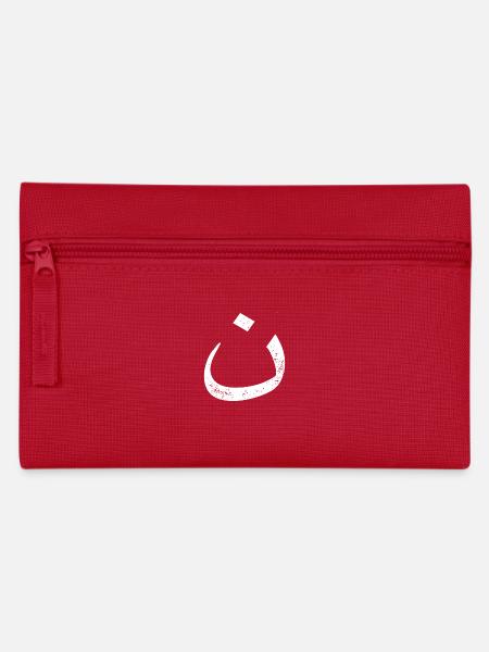 Arabisches "N" - Federtasche - Rot