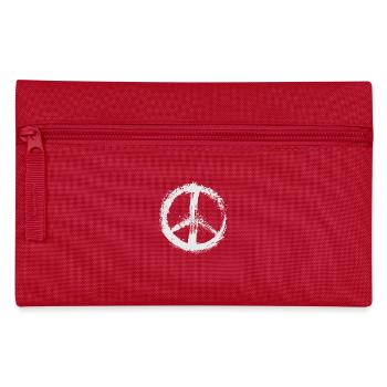 Symbole de paix blanc - Trousse - rouge - Devant