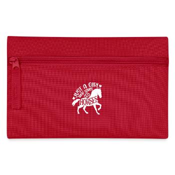 Juste une fille qui aime les chevaux, l’équitation - Trousse - rouge - Devant