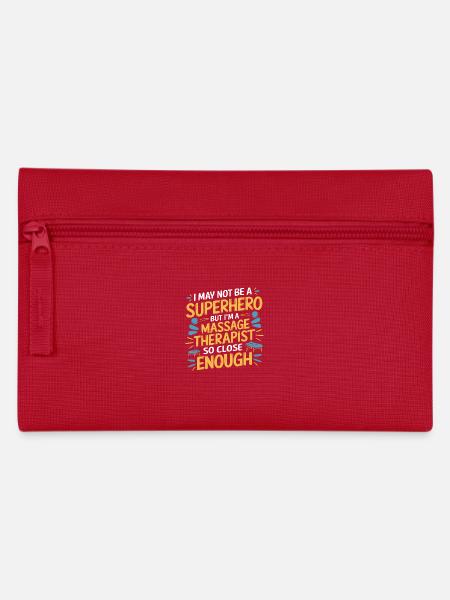 Humorvolles Design für Massage-Therapeut*innen - Federtasche - Rot