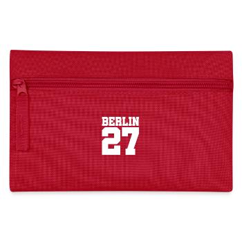 Berlin 27 - Bezirk - Postleitzahl - Geschenkidee - Federtasche - Rot - Vorne