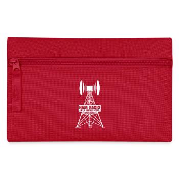 Ham Radio – It's the contact that counts - Pencil Case - red - Front