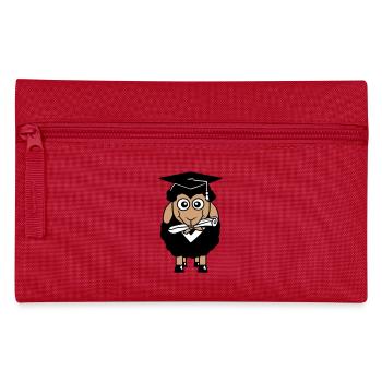 Sheep School Certificate College Graduation Abi Students - Pencil Case - red - Front