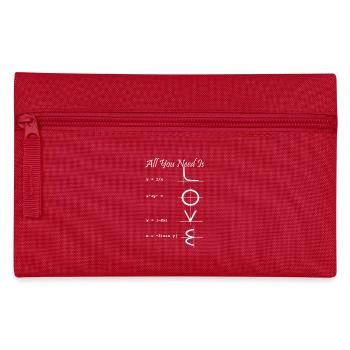 all you need is love amore Blumen Frauen Mädchenmode - Federtasche - Rot - Vorne