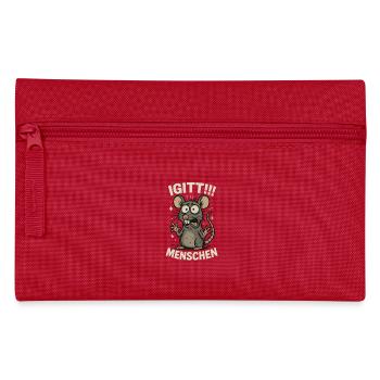Yuck, People, I Hate People, Sarcasm, Irony - Pencil Case - red - Front