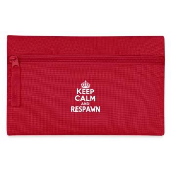 Bleib ruhig und respawne - Federtasche - Rot - Vorne