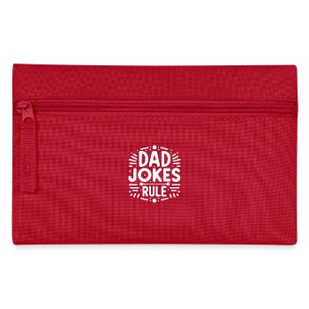 Dad Jokes Rule - Pencil Case - red - Front