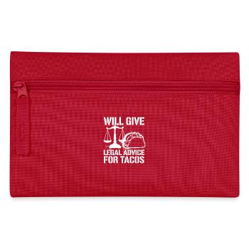 Tacos vs. Legal Advice - Pencil Case - red - Front