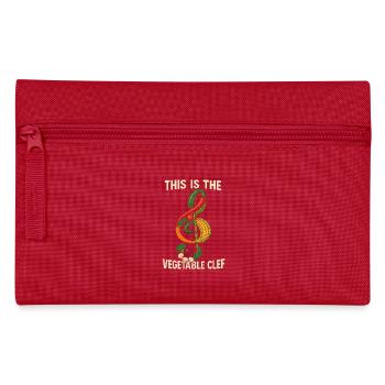 This is the vegetable Clef - Federtasche - Rot - Vorne