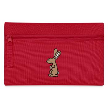 Bunny Rabbit Bunny Cartoon Small Animal Cute - Pencil Case - red - Front