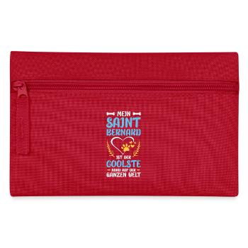 My Saint Bernhard: The coolest dog - Pencil Case - red - Front