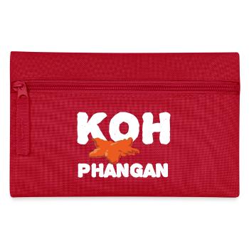 Koh Phangan Text - Federtasche - Rot - Vorne