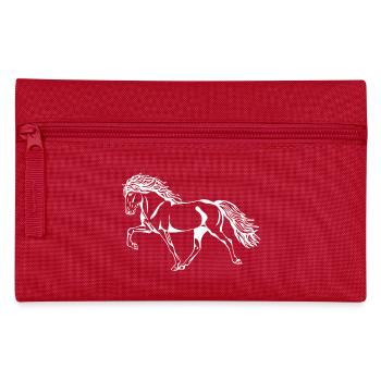 Weißer Tölter - Federtasche - Rot - Vorne